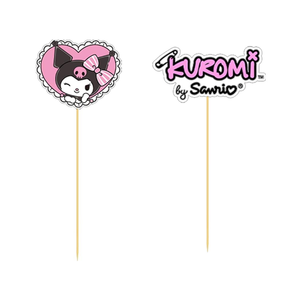 Kuromi Temalı Özel Kesim Pasta Süsü 2'li