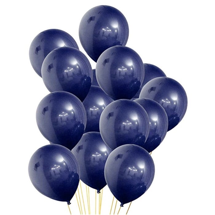 Lacivert Baskısız Lateks Balon - 10 Adet