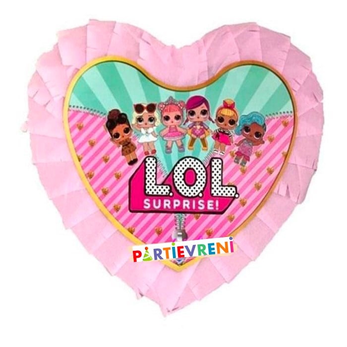 Lol Bebek Temalı Kalpli Pinyata