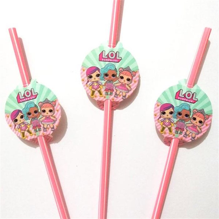 Lol Bebek Temalı Pipet 10 Adet