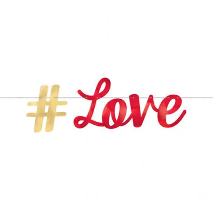 Love Kırmızı Folyo Harf Afiş