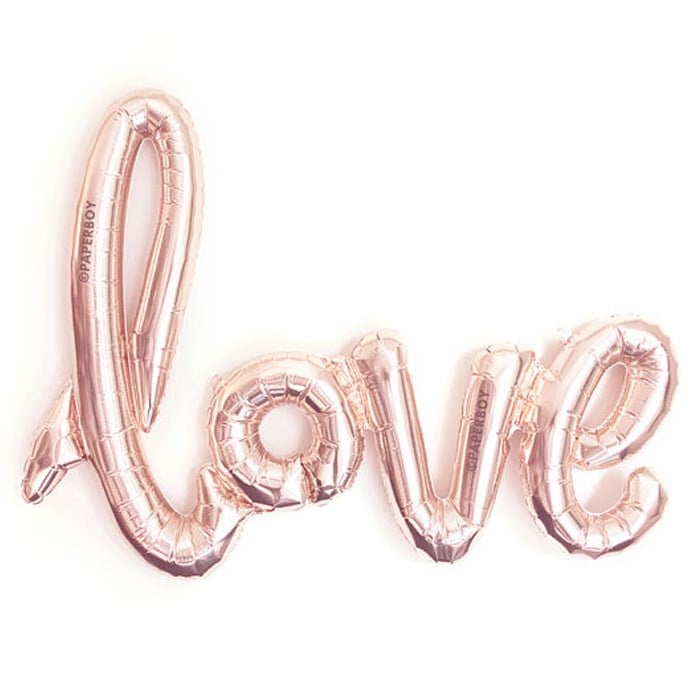 Love Yazılı Rose Folyo Balon