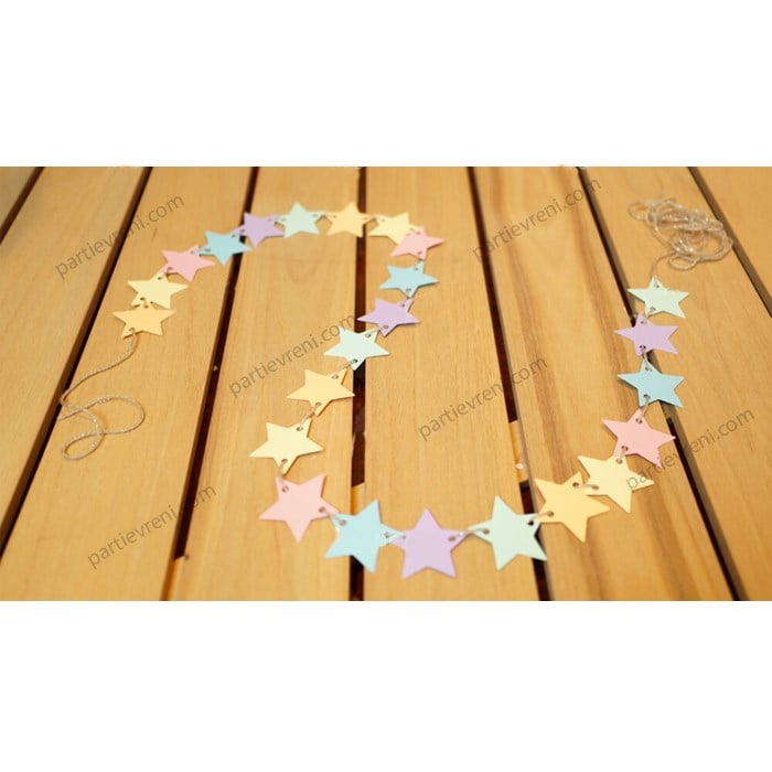 Makaron Mini Yıldızlar Banner 3m