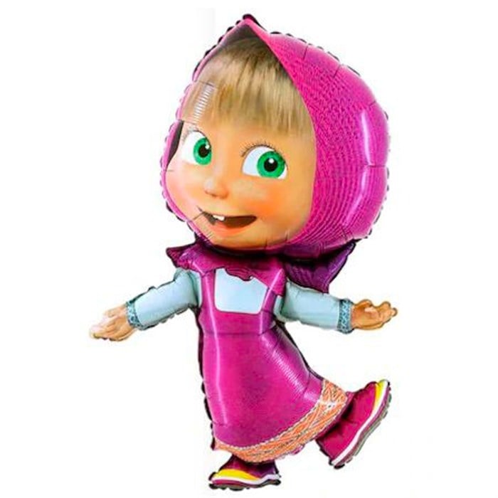 Masha Temalı Temalı Büyük Folyo Balon