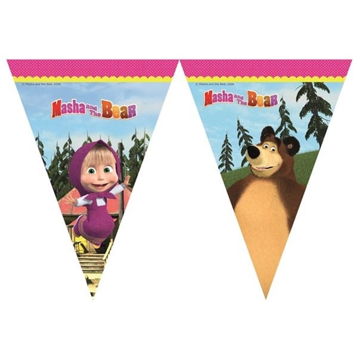 Masha ve Koca Ayı Partisi Flama Bayrak - 2.3 m