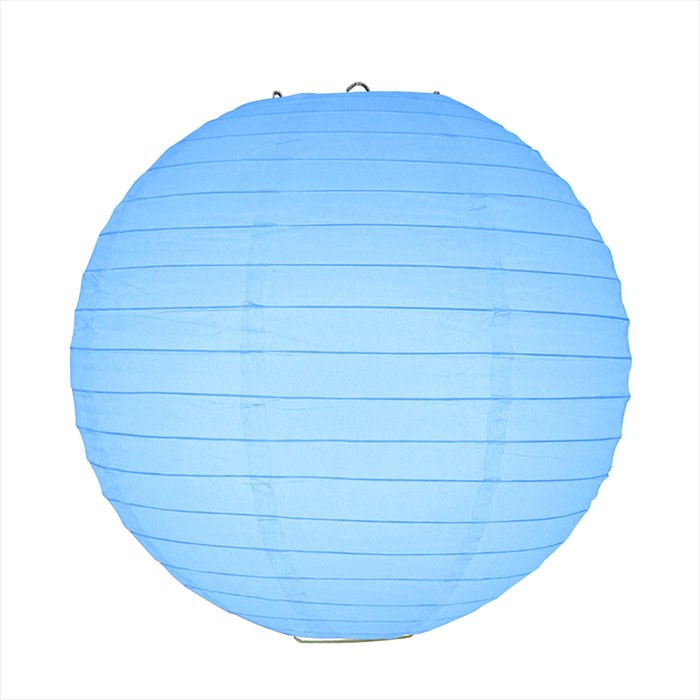 Mavi Kağıt Japon Fener Süs - 30 cm