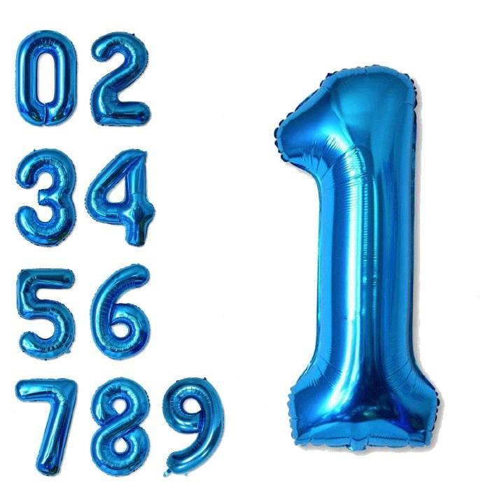 Mavi Rakam Folyo Balon - 40 cm