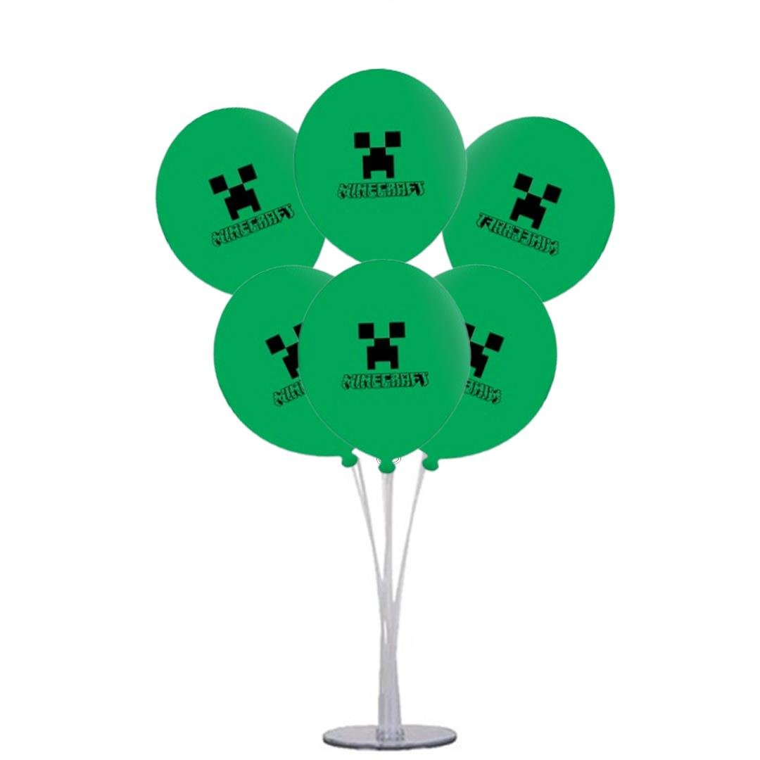 Minecraft Temalı Ayaklı Balon Standı 7'li