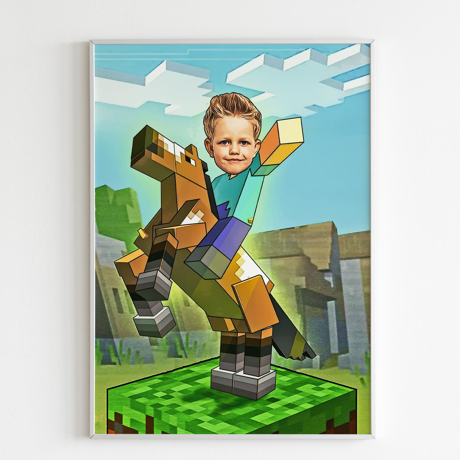 Minecraft Temalı Kişiye Özel Poster