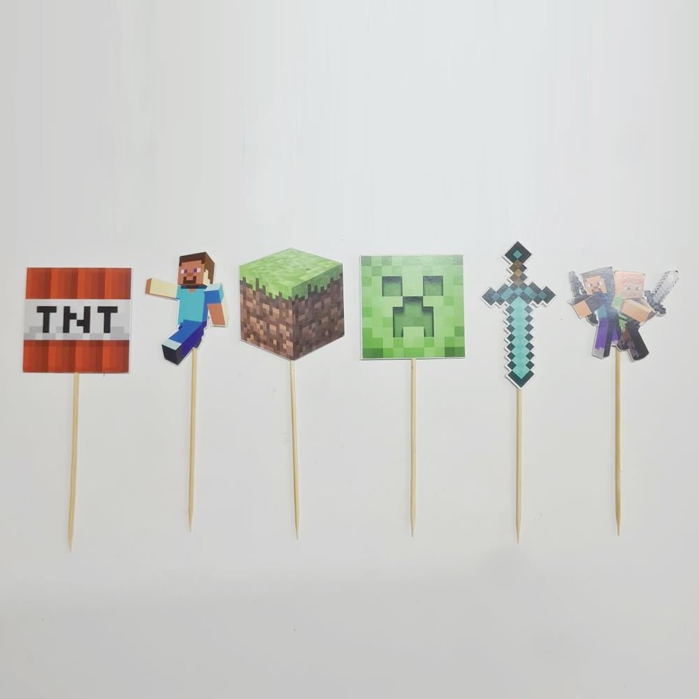 Minecraft Temalı Kürdan 6 adet