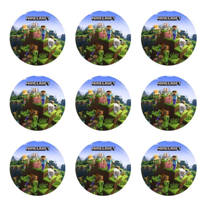 Minecraft Temalı Sticker 10 Adet