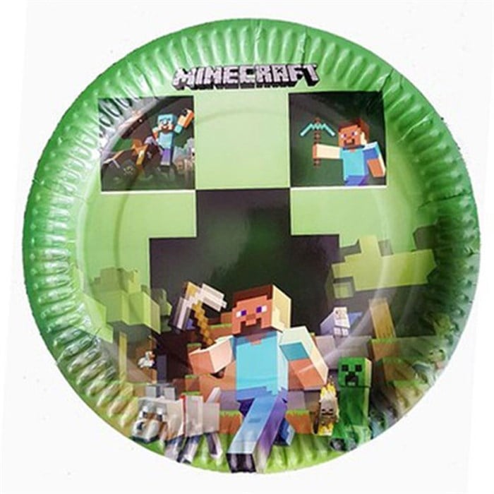 Minecraft Temalı Tabak 8 Adet