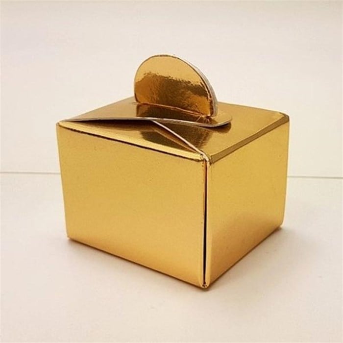 Minik Lokum Şeker Kutusu - Altın 10 Adet