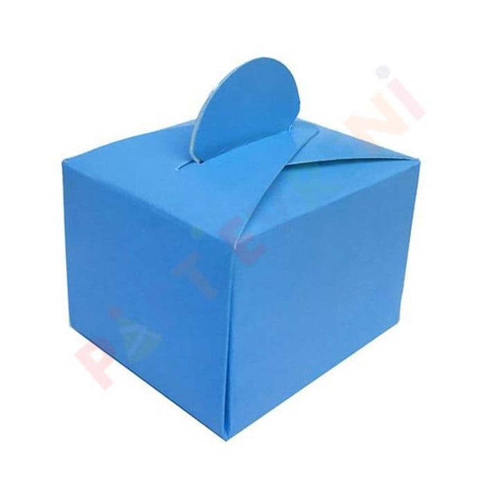 Minik Lokum Şeker Kutusu - Mavi 10 Adet