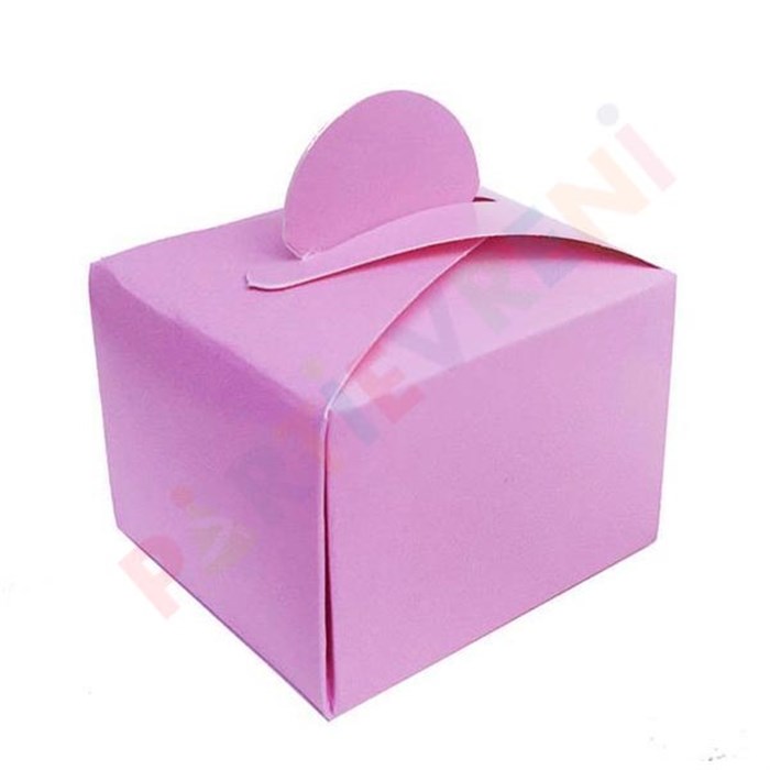 Minik Lokum Şeker Kutusu - Pembe 10 Adet