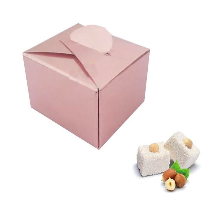 Minik Lokum Şeker Kutusu - Rose 10 Adet