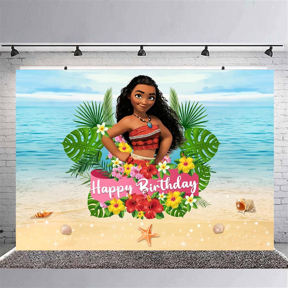 Moana Temalı Doğum Günü Afişi