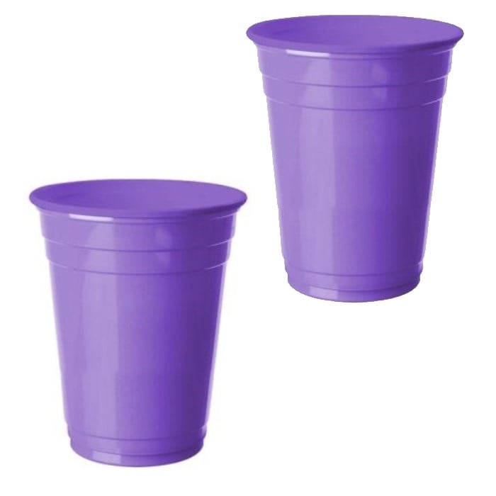 Mor Plastik Bardak - 8 Adet