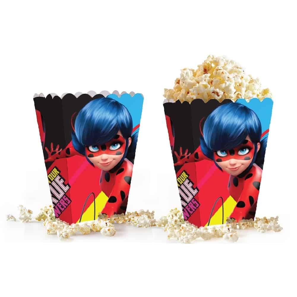 Mucize Uğur Böceği Temalı Mısır Popcorn Kutusu - 5 Adet
