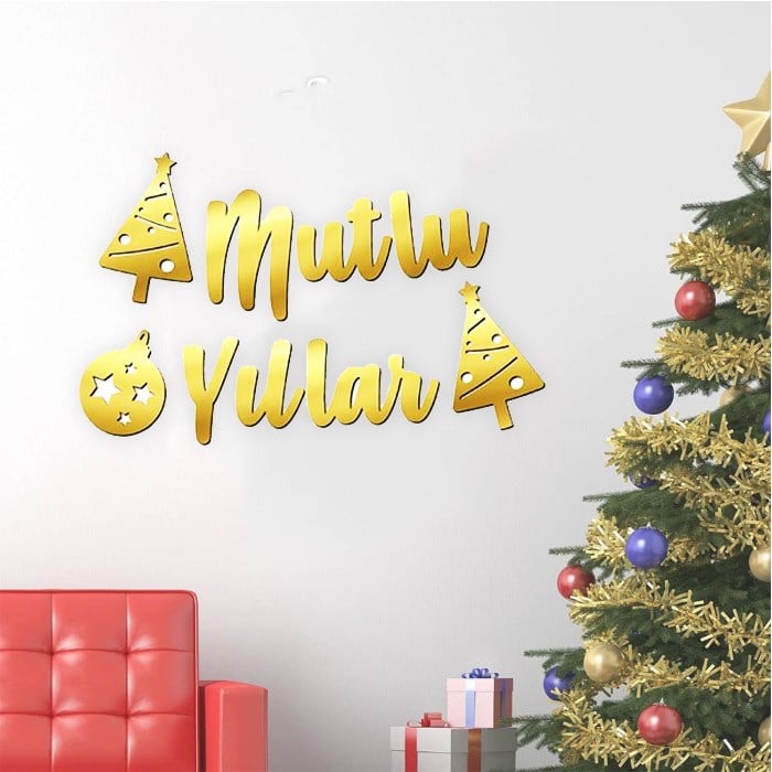 Mutlu Yıllar Gold Kaligrafi Banner