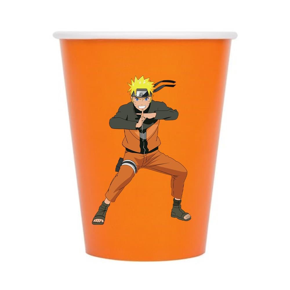Naruto Temalı Turuncu Bardak 5 Adet
