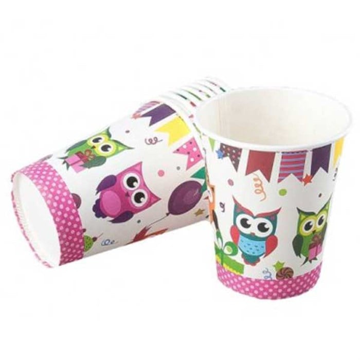 
Neşeli Baykuşlar Karton Doğum Günü Temalı Bardak 8 Adet
