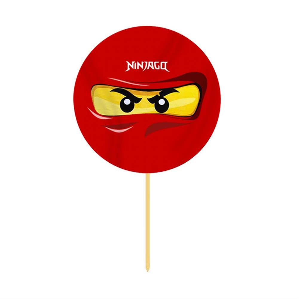 Ninja Go Temalı Kırmızı Çubuklu Maket Süs