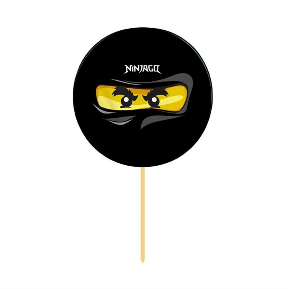 Ninja Go Temalı Siyah Çubuklu Maket Süs