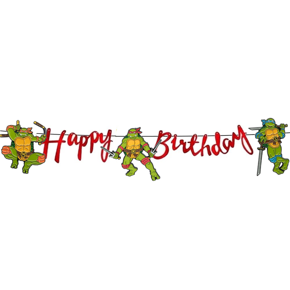 Ninja Turtles Temalı Happy Birthday