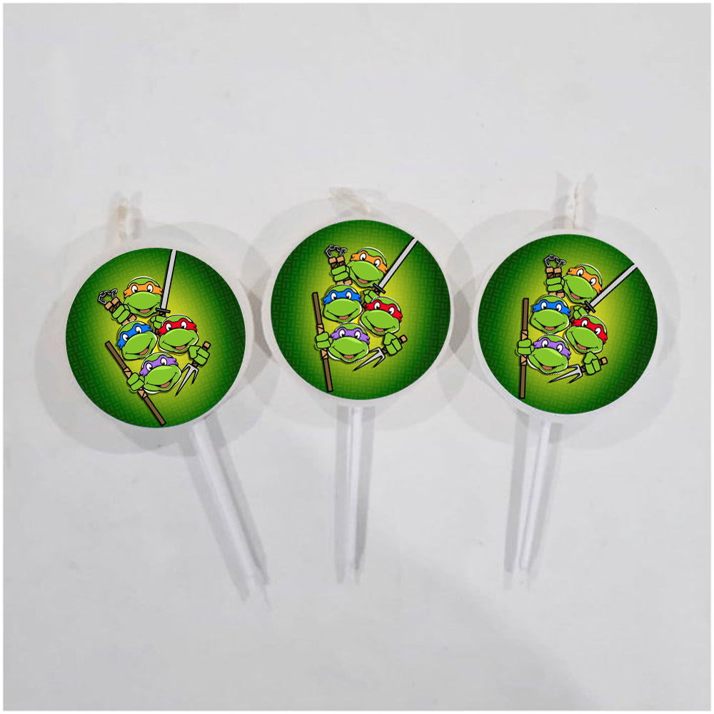 Ninja Turtles Temalı Mum 3 Adet