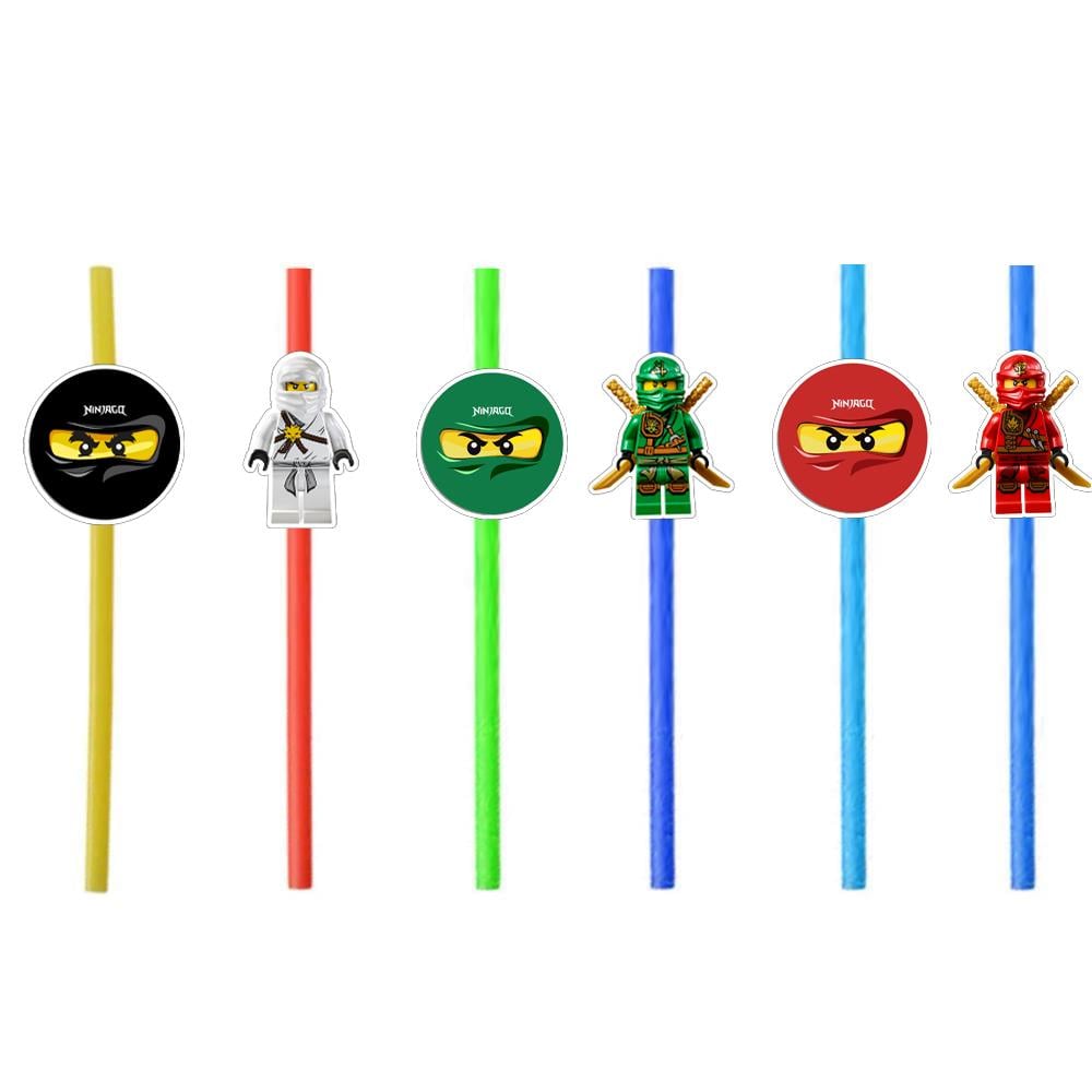 Ninjago Temalı Pipet 6 Adet