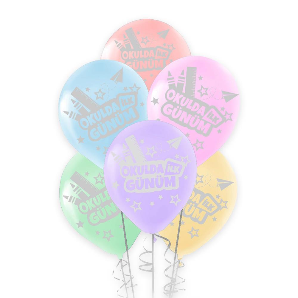 Okulda İlk Günüm Baskılı Balon 5 Adet