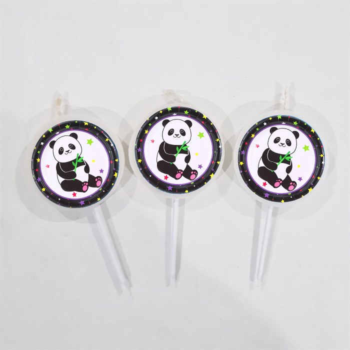 Panda Temalı Mum - 3 Adet