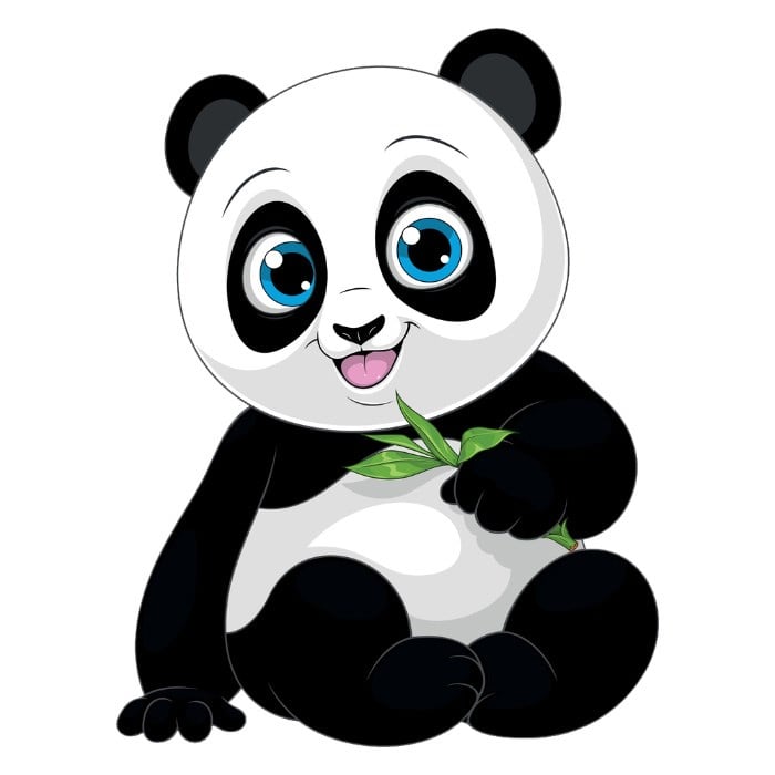 Panda Temalı Sticker 12 cm 1 adet