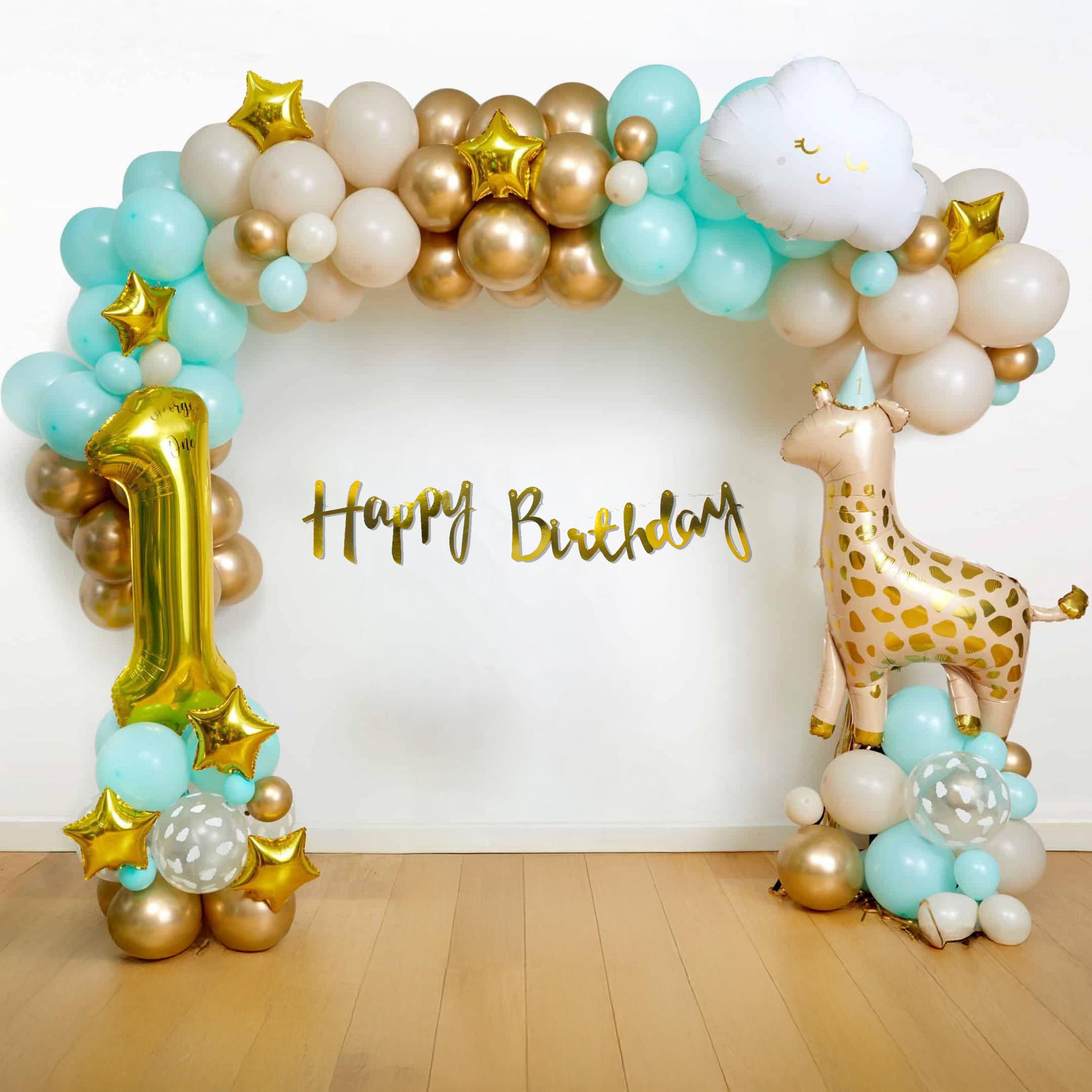 Pastel Retro Zincir Balon Seti