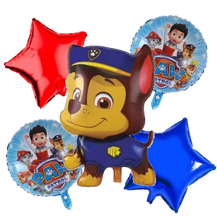 Paw Patrol Chase Folyo Balon Seti 5'li