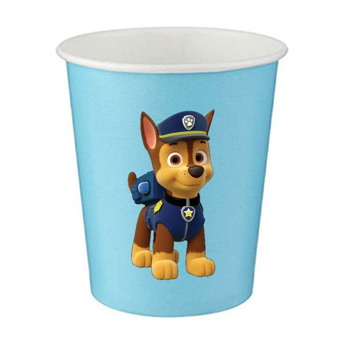 Paw Patrol Chase Stickerlı Bardak - 5 Adet