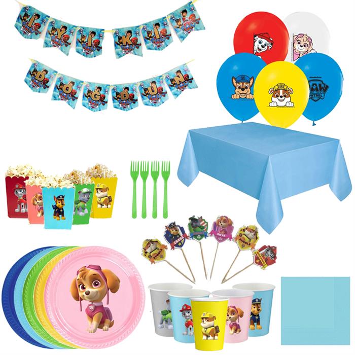 Paw Patrol Eko Doğum Günü Seti 10 Kişilik