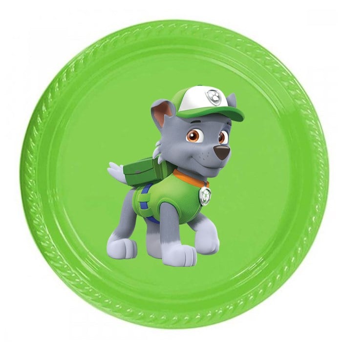 Paw Patrol Rocky Stickerlı Tabak - 5 Adet