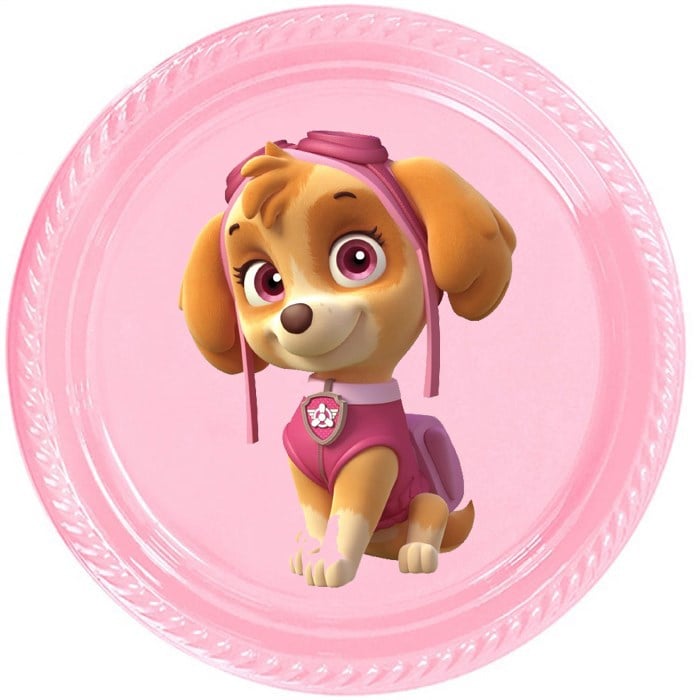 Paw Patrol Skye Stickerlı Tabak - 5 Adet