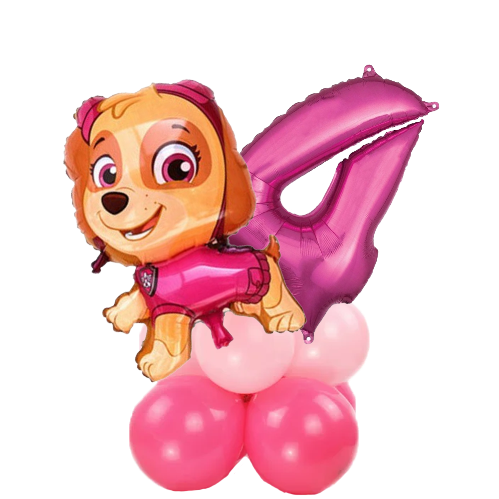 Paw Patrol Skye Temalı Yaş Seçenekli Folyo Balon Seti