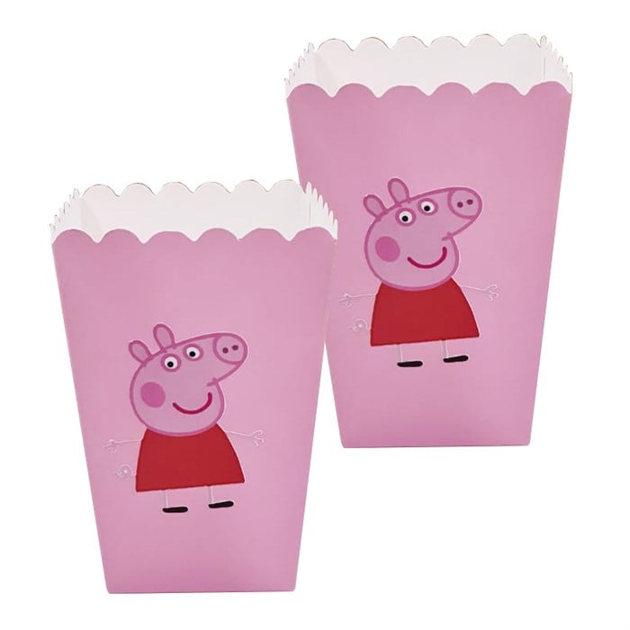 Peppa Pig Pembe Temalı Mısır Kutusu - 5 Adet
