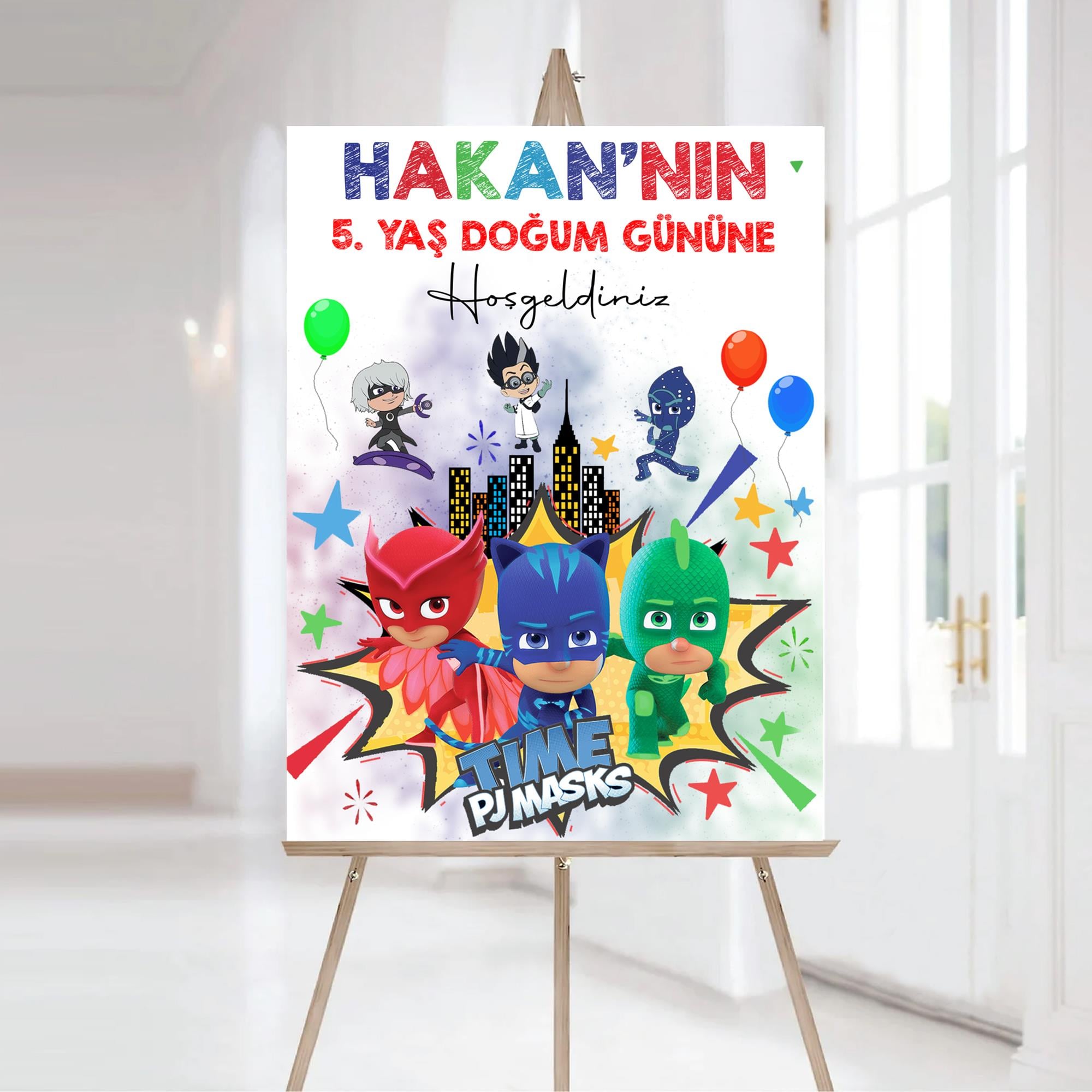 Pijamaskeliler Karşılama Panosu Vinil Branda