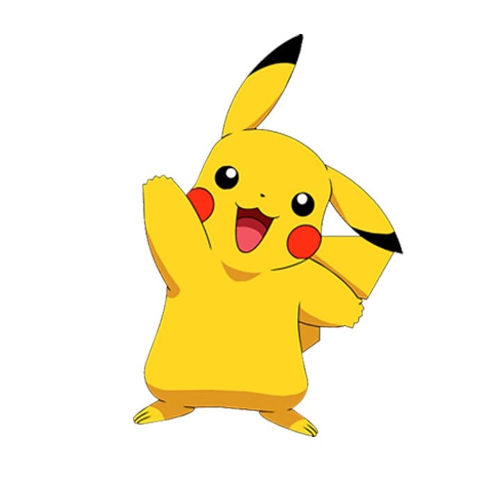 Pikachu Temalı Sticker 12 cm 1 adet