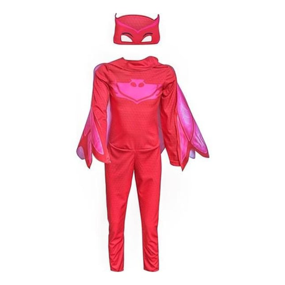 PJ Mask Baykuş Kız Temalı Pelerinli Maskeli Kostüm