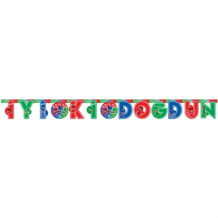 
Pj Masks Pijamaskeliler Doğum Günü İyi ki Doğdun Yazı Seti
