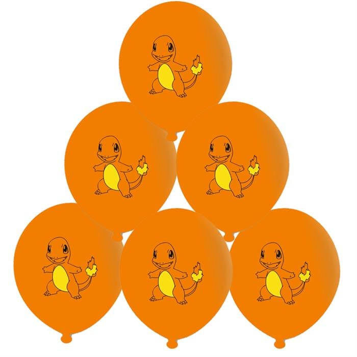 Pokemon Charmender Baskılı Balon - 5 Adet