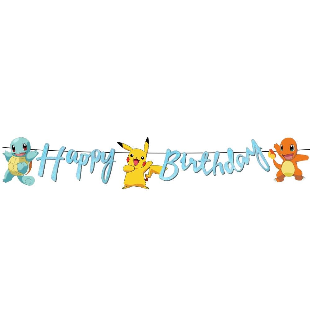 Pokemon Happy Birthday Kaligrafi Banner