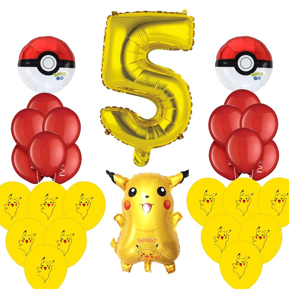Pokemon Pikachu Doğum Günü Balon Seti