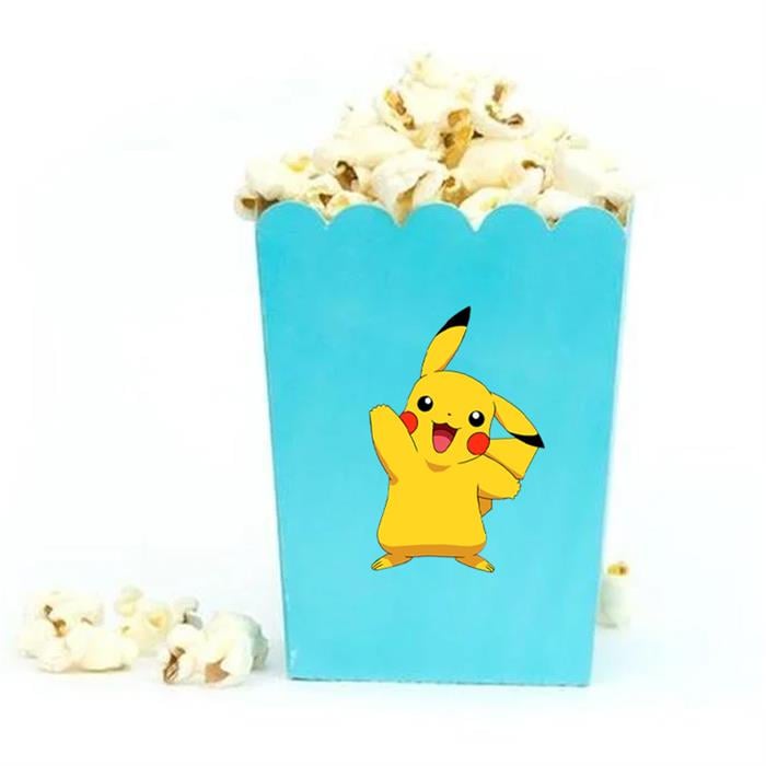 Pokemon Pikachu Mavi Mısır Popcorn Kutusu 5 Adet